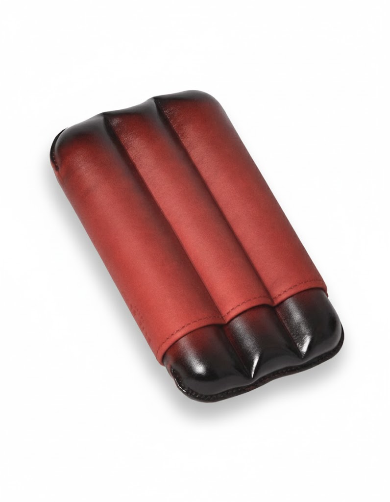 Cigar Case - Elie Bleu 23Mm Bordeaux - 3 Cigars