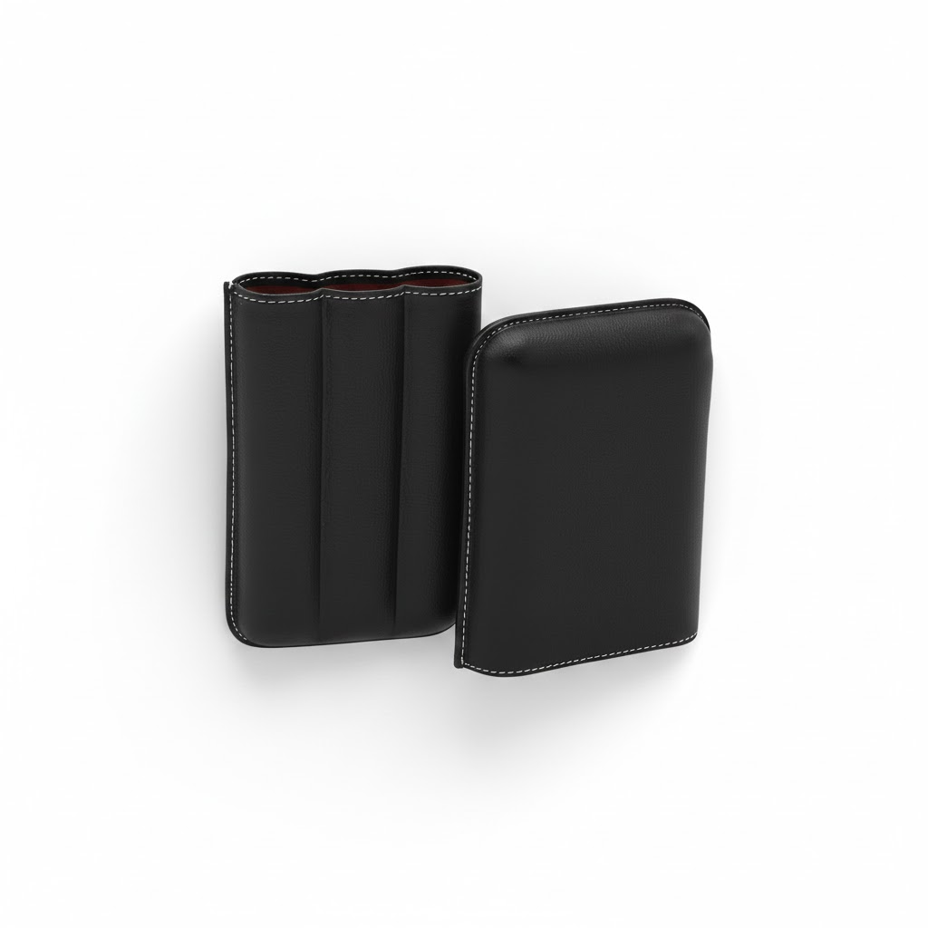 Cigar Case - Recife Chesterfield Culture Black Dahlia - 3 Cigars