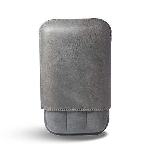 Cigar Case - Recife Chicago Gun Metal - 3 Cigars