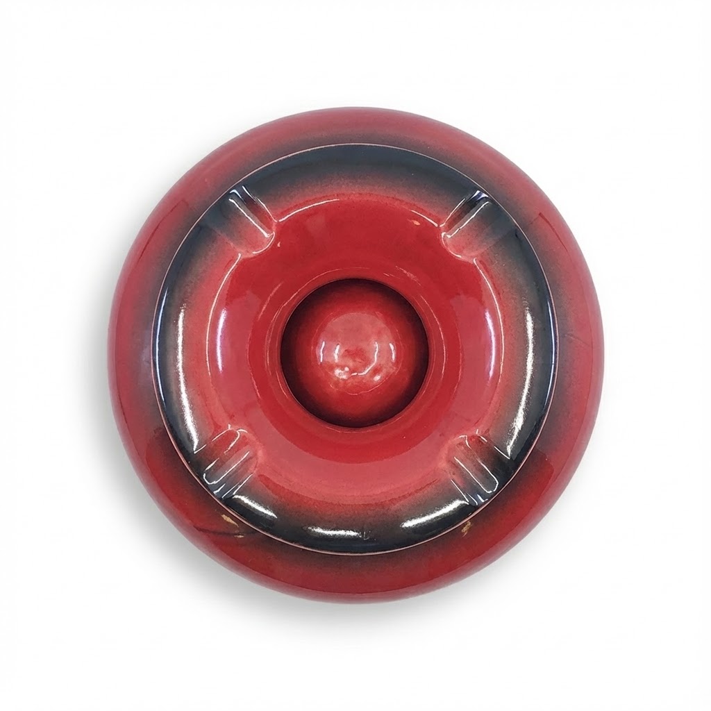 Ashtray - Dominique London Big Moroccan Red - 4 Cigars