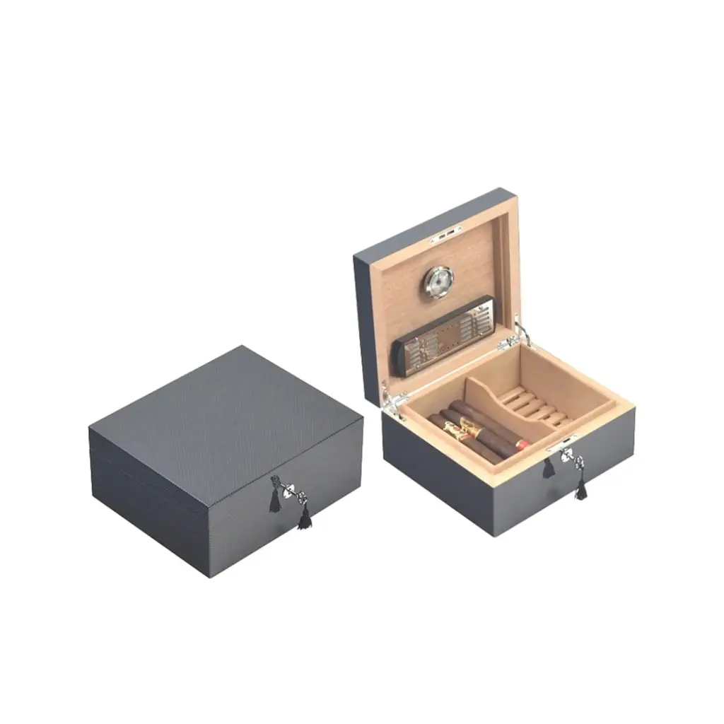 Humidor - Lubinski Carbon Fiber - 50 Cigars
