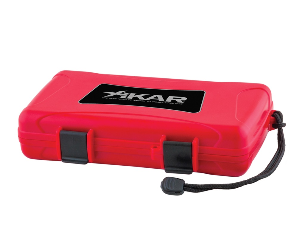 Humidor - Xikar Travel Waterproof Case Red - 5 Cigars