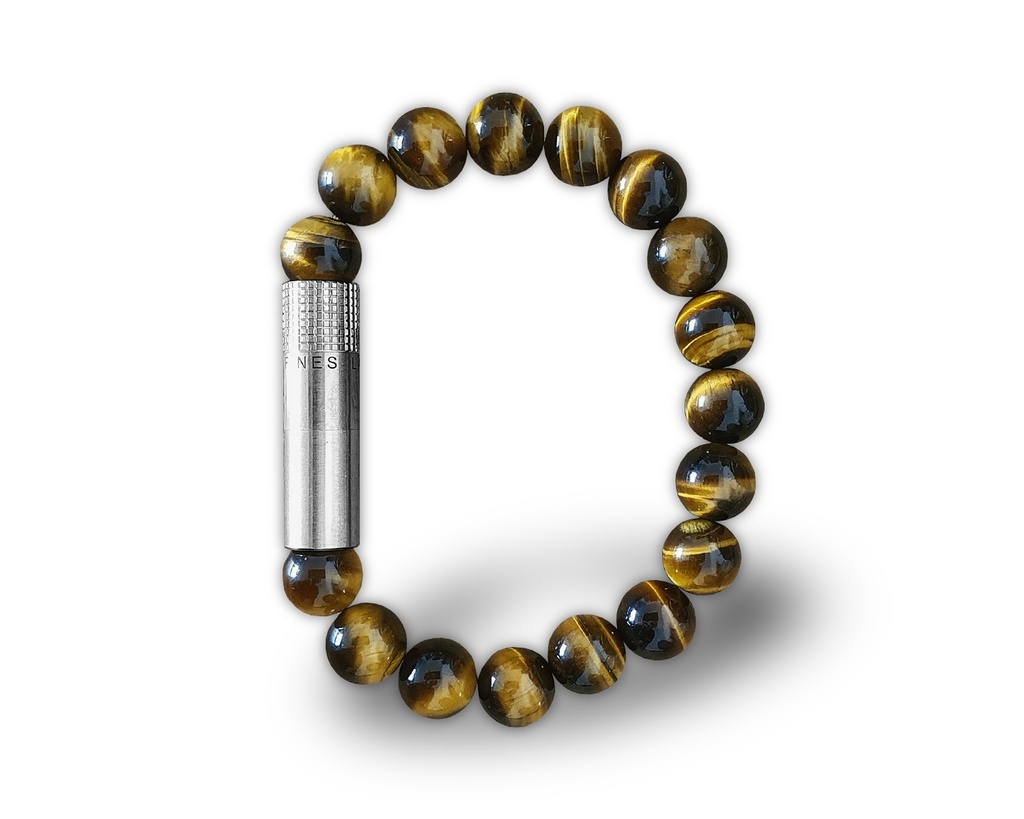 Cigar Puncher - Les Fines Lames Bracelet Solo Steel Tiger Eye - Small