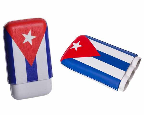 Cigar Case - Cuban Flag R60 - 3 Cigars