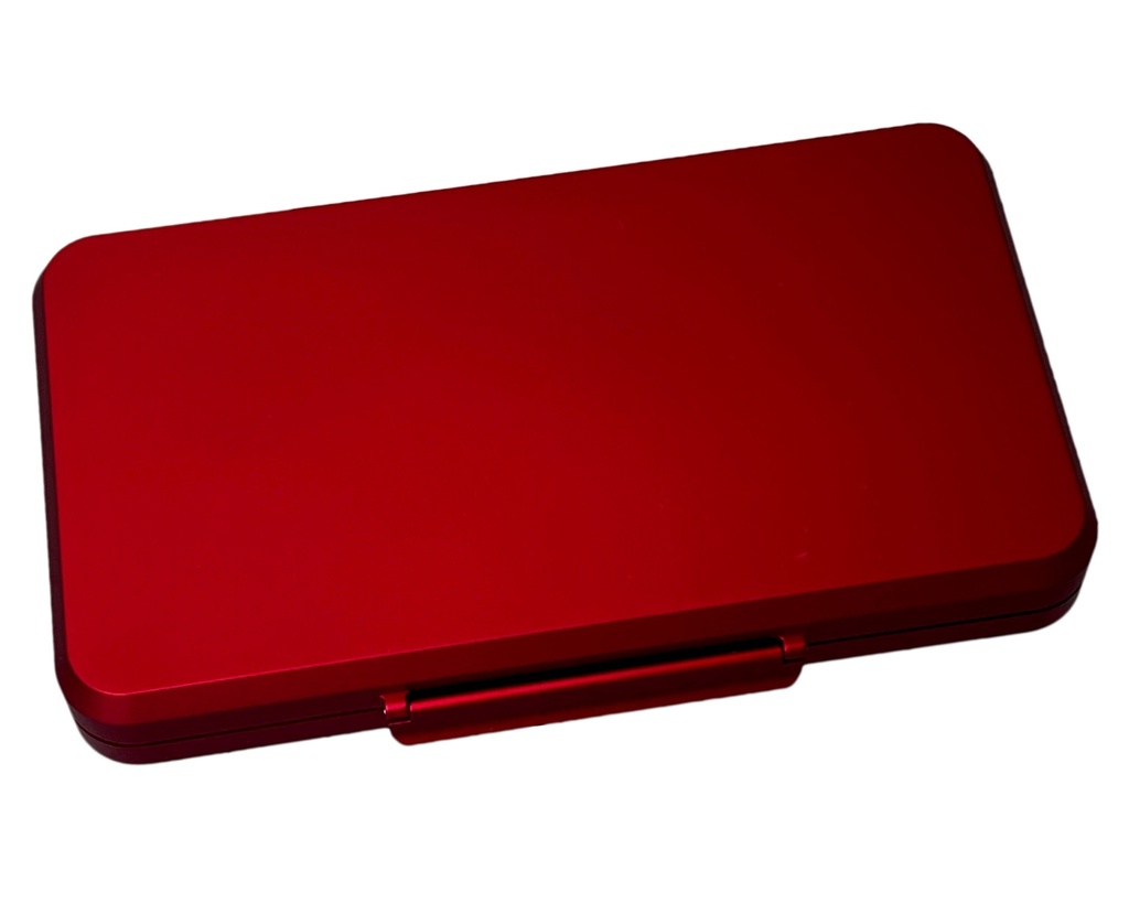Humidor - Vb Aluminium Travel Humidor Smooth Red - 5 Cigars