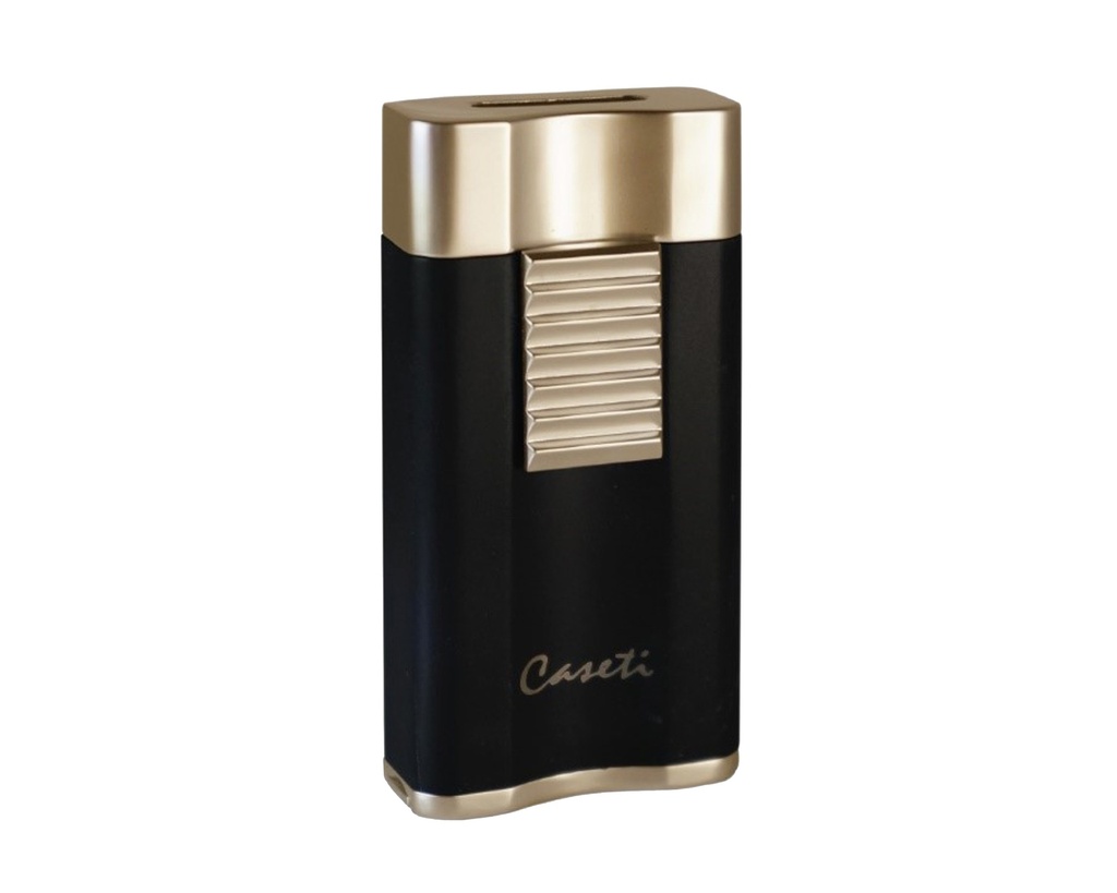 Lighter - Caseti Paris Wide Flat Flame + Puncher Gold/Black