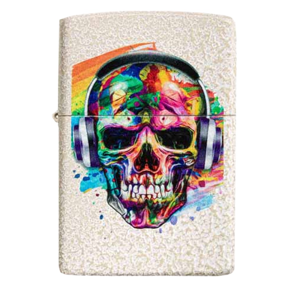 Lighter - Zippo Skull Headphones Design