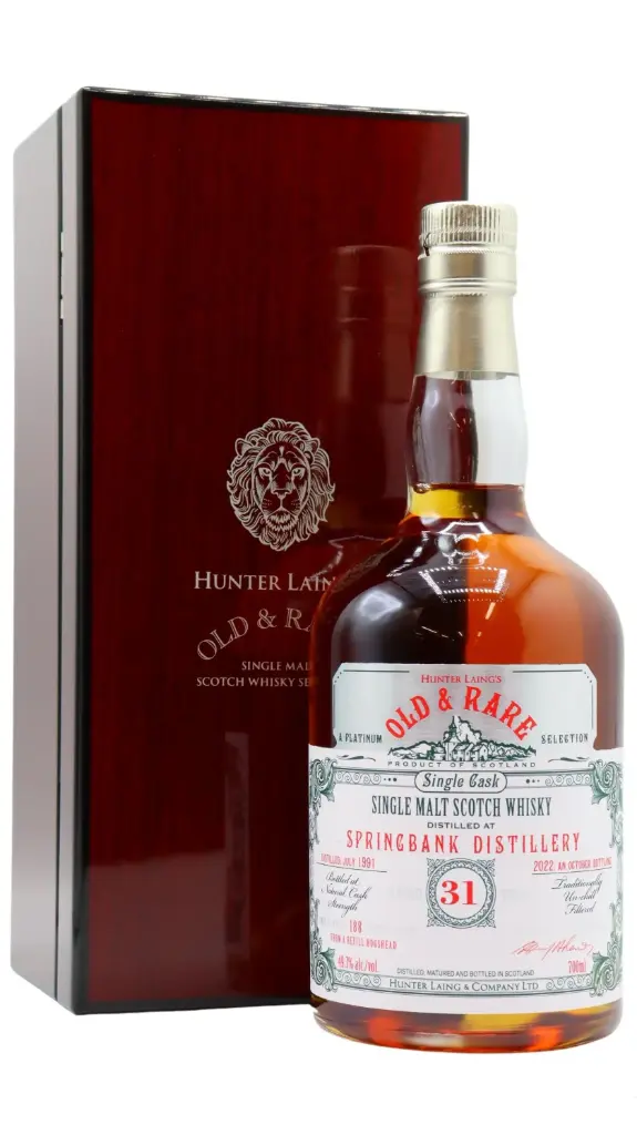 Whisky - Springbank 31 Year Old 1991 Old & Rare Platinum (Hunter Laing) Whisky - 49.3% 70cl