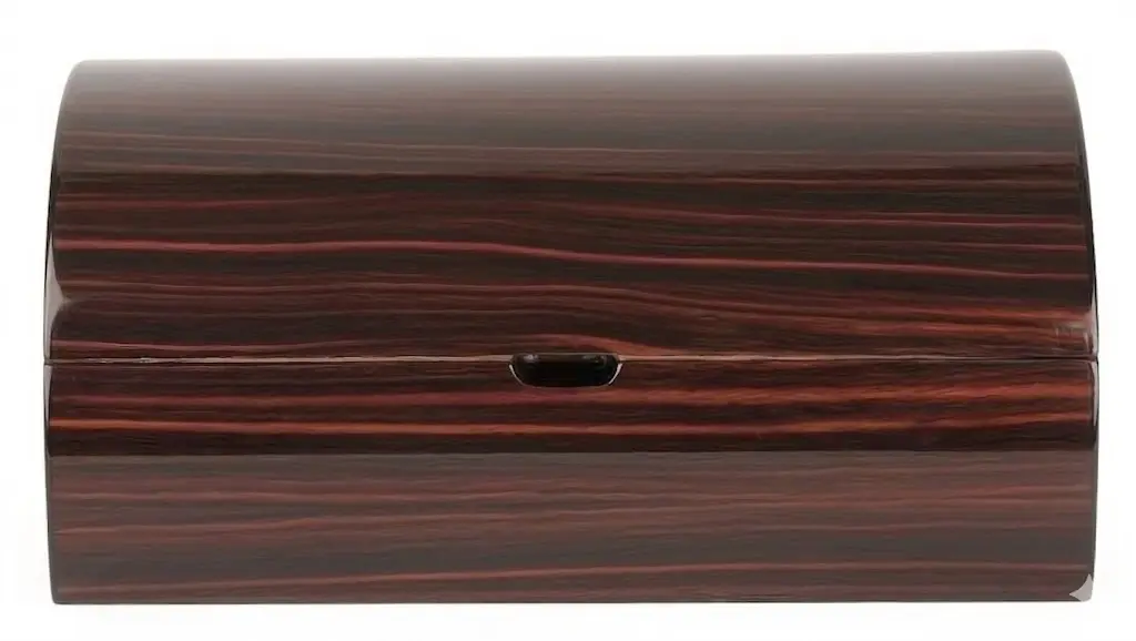 Humidor - Ebony Glass - 50 Cigars