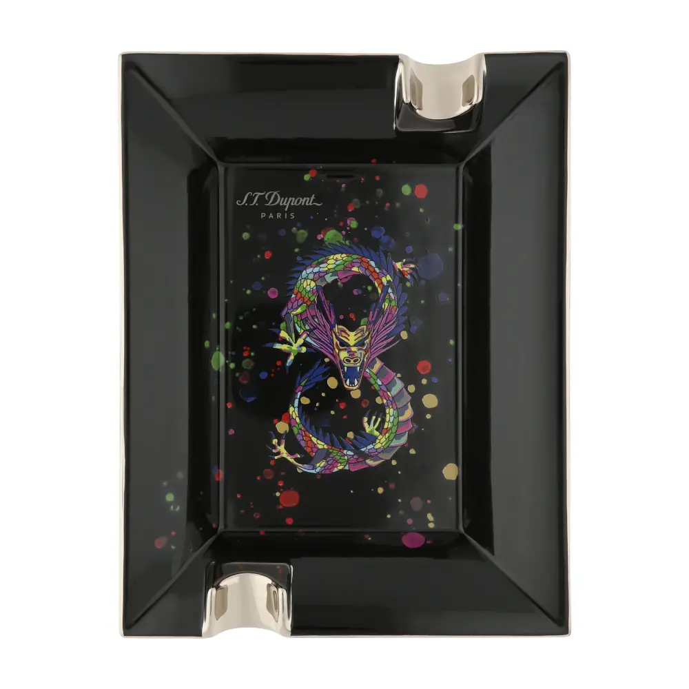 Ashtray - S.T. Dupont Dragon - Black - 2 Cigars