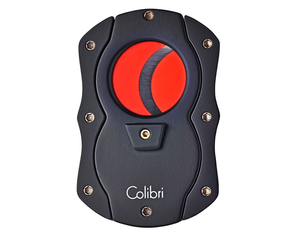 Cigar Cutter - Colibri Rubber Black/Red Knives