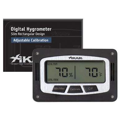 Hygrometer - Xikar Digital Slim Hygrometer Rectangular