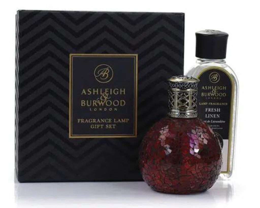 Fragrance Lamp - Ashleigh & Burwood Gift Set Rose Bud + Fresh Linen 250ml