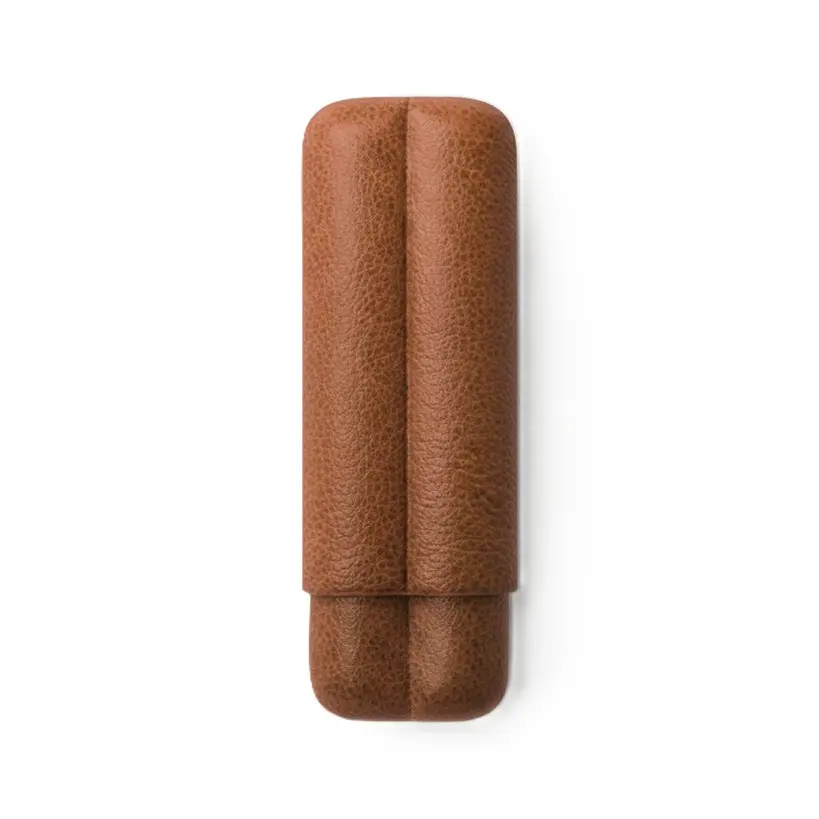Cigar Case - Fallon Aura Buffalo Sublimes Ice Brown - 2 Cigars