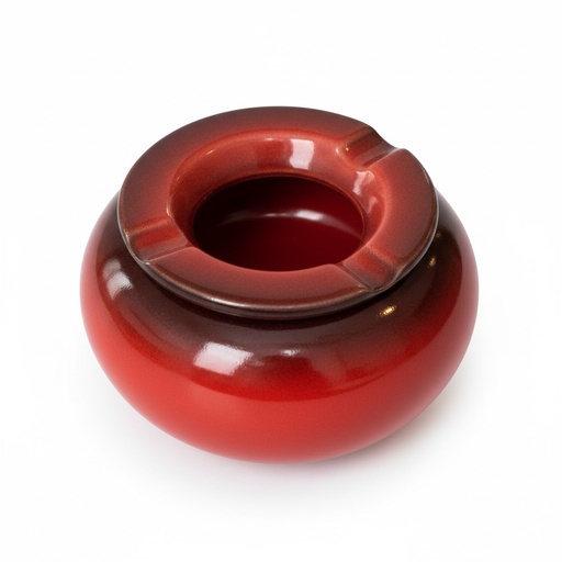 [12721] Ashtray - Dominique London Small Moroccan Red - 3 Cigars