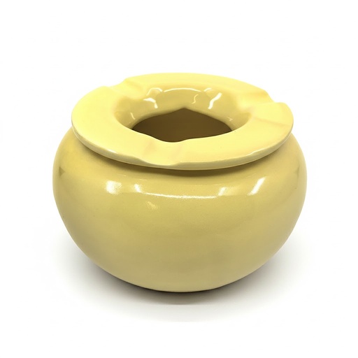 [12722] Ashtray - Dominique London Small Moroccan Yellow - 3 Cigars