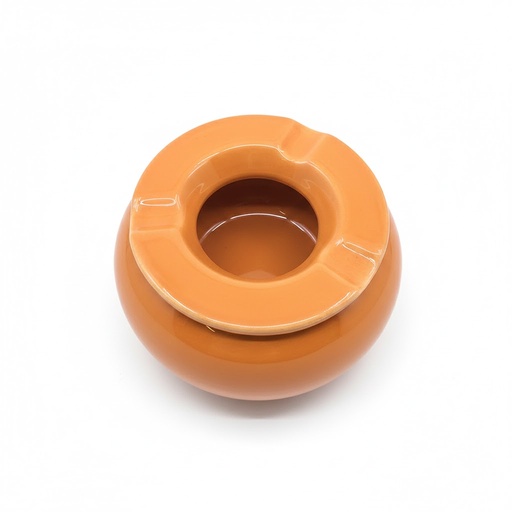 [12723] Ashtray - Dominique London Small Moroccan Orange - 3 Cigars
