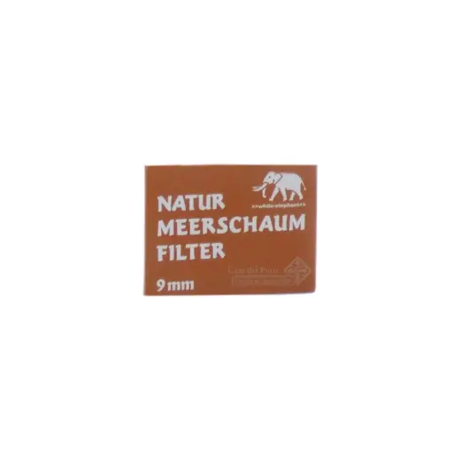 [12754] Pipe Filter - White Elephant Meerschaum 9Mm - Pack Of 40