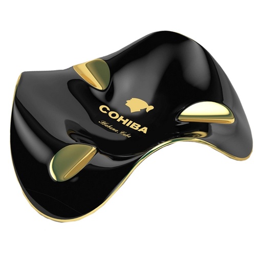 [39296] Ashtray - Cohiba Black/Gold - 3 Cigars