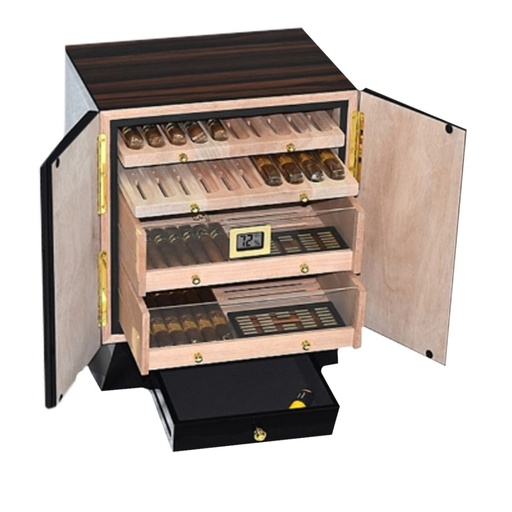 [39798] Humidor - Lubinski Italy Polished Walnut 2 Doors