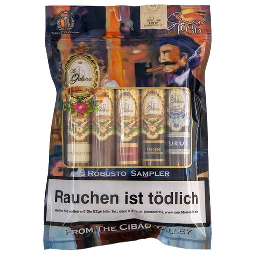 [39859] La Galera Sampler Freshpack Chaveta Robusto - Box Of 5 Cigars