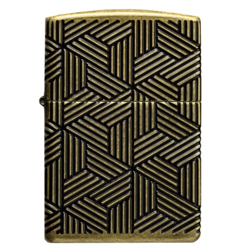 [39962] Lighter - Zippo Art Deco Pattern Design Blackgold