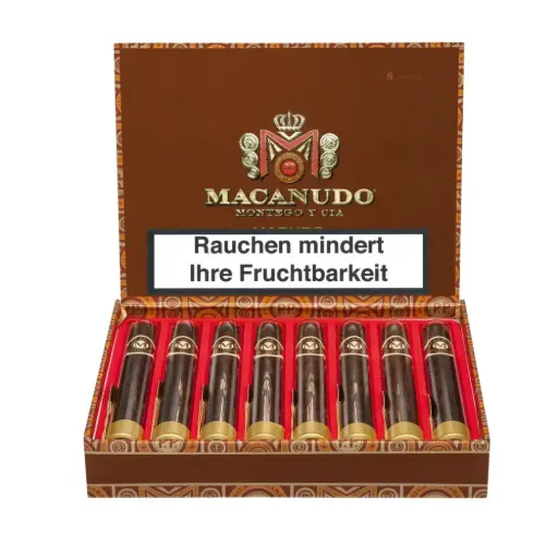 [40017] Macanudo Maduro Crystal Gran Corona Glass Tubes - Box Of 8 Cigars