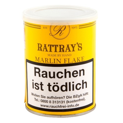 [40167] Pipe Tobacco - Rattray'S British Collection Marlin Flake - Tin Of 100G