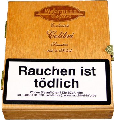 [40407] Woermann Cigars Exclusive Colibri Sumatra - Pack Of 20 Cigarillos