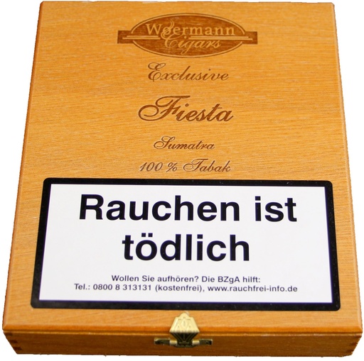 [40409] Woermann Cigars Exclusive Fiesta Sumatra - Pack Of 20 Cigarellos