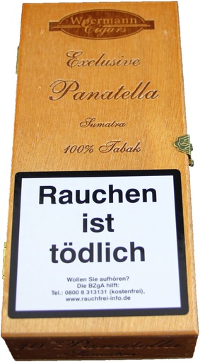 [40410] Woermann Cigars Exclusive Panatella Sumatra - Pack Of 10 Cigarellos