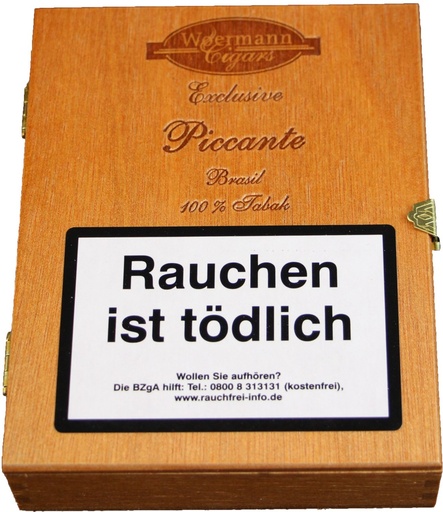 [40412] Woermann Cigars Exclusive Piccante Brazil - Pack Of 16 Cigarellos