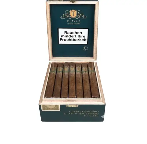 [52151] Tiago Classico Box Pressed Maduro - Box of 20 Cigars