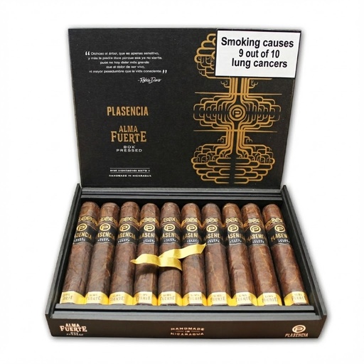 [9034] Plasencia Alma Fuerte Sixto Ii - Box Of 10 Cigars